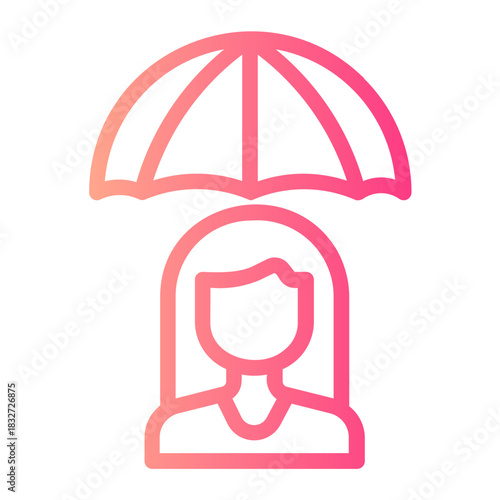 Shelter gradient icon