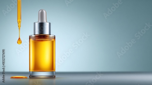 Wallpaper Mural Close-up of skincare serum bottle with a pipette dispensing a droplet Torontodigital.ca