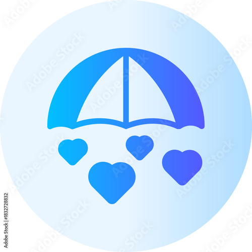 Umbrella gradient icon