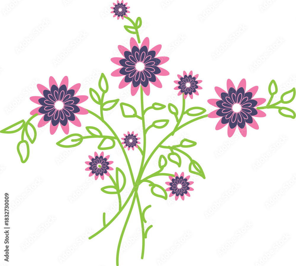 Fototapeta premium bouquet of wild flowers