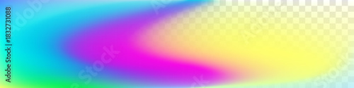Aura Y2K futuristic holographic gradient background. Dreamlike nostalgic blurred blue, pink and yellow gradation. Abstract vaporwave sky gradient bg. Bright rainbow color fluid hologram glow texture