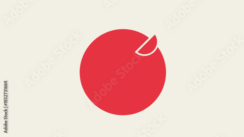 vector illustration of a red tomato