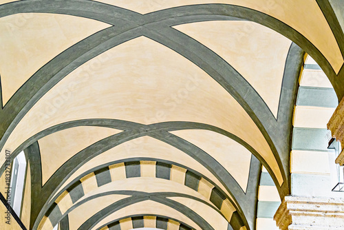 Arches of the Via Paleocapa, Savona, Italy, Liguria region