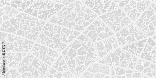 Abstract white and gray mosaic pattern with geometric shapes