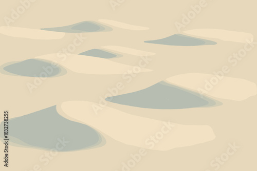 Minimalist Snow Scene. Soft snow drift minimalist flat illustration of abstract snow patches and subtle