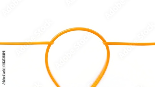 flex. A stretched rubber band returning to shape in macro view on clean background. STEM education sheets, lab safety posters, designed for STEM education and laboratory safety posters.