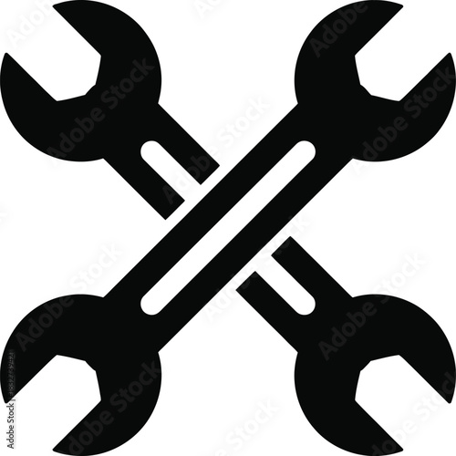 Crossed wrenches tool icon representing repair, service, and settings
