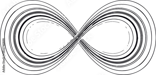 Abstract Infinity Symbol With Dotted Texture