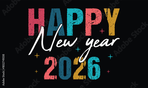 happy new year 2026 t shirt design