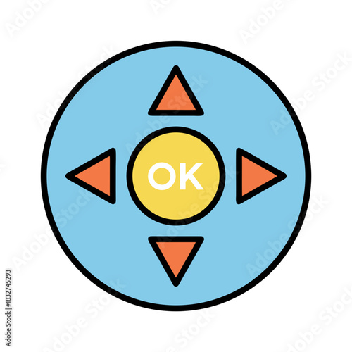 Minimalist Compass Sticker With Ok Button Vector Art Indicating Direction On A Clean White Background Featuring Orange Arrows And A Yellow Circle Free Download Minimalist Compass Sticker With Ok Button Vector Art Indicating Direction On A Clean White Background Featuring Orange Arrows And A Yellow Circle - GFXLoad