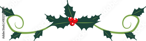Holly Berries and Leaf Divider