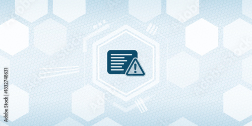 Text warning vector header - Content or message error, caution, and digital notification for communication and information.