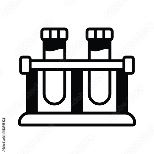 Take your hands on this amazing glyph style icon of test tubes
