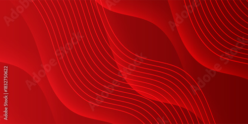 Red Abstract Wave Background. Modern concept for graphic design, background, web design, poster, banner, book, slideshow.