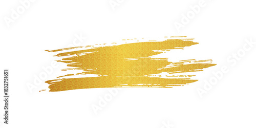 sparkle golden mascara brush strokes. Luxury decor of gold shiny foil. Collection of grunge metal paint texture for greeting card design. Glitter patterns isolated from white background.