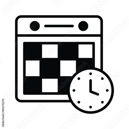 Take your hands on this amazing glyph icon of timetable