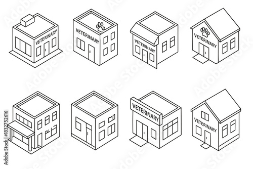 Veterinary clinic building designs for architectural inspiration and graphic design