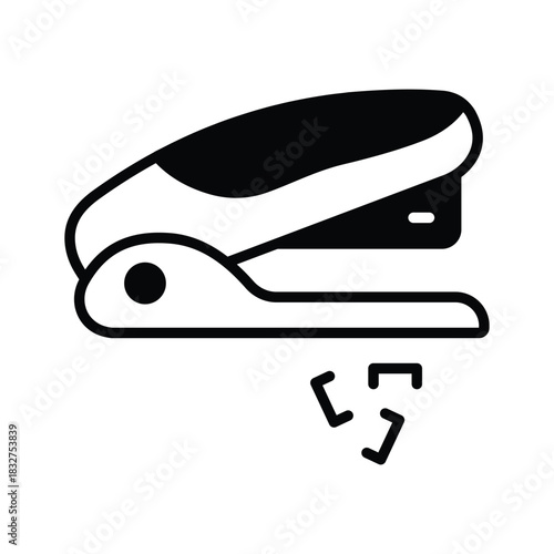 Get this amazing glyph icon of stapler, trendy vector design