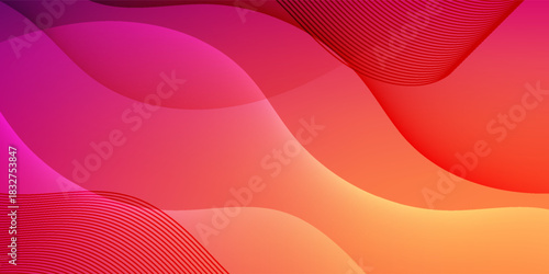 Vibrant abstract gradient background with modern flowing waves. modern creative trendy design