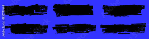 Linocut inspired roller streaks with grunge shading and layered paint. Brush marks blend with brush textures, giving the paint a strong handcrafted roller feel.