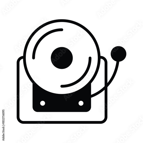 Take your hands on this amazing icon of school bell, trendy glyph vector