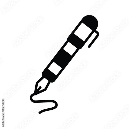 An elegant fountain pen representing writing, note taking, and study work