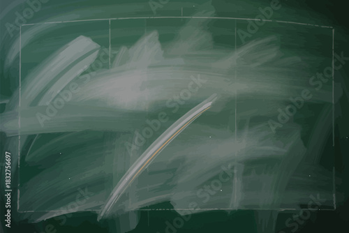 Green chalkboard with erased smudges and chalk lines,Realistic green classroom chalkboard with visible smudges, erased chalk marks, and faint grid lines. Ideal for school-related designs, educational 