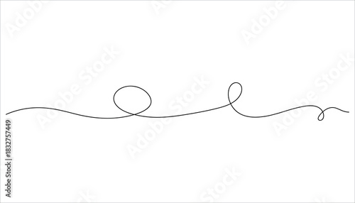 Black continuous line drawing of a roller coaster track on white background line art