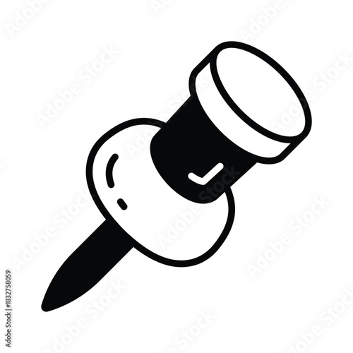 Grab this creatively designed amazing glyph icon of thumbtack