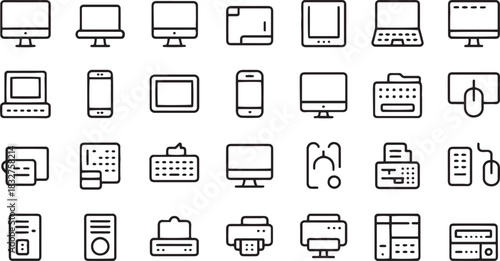 Abstract geometric shapes and lines with bold color accents and typographic elements