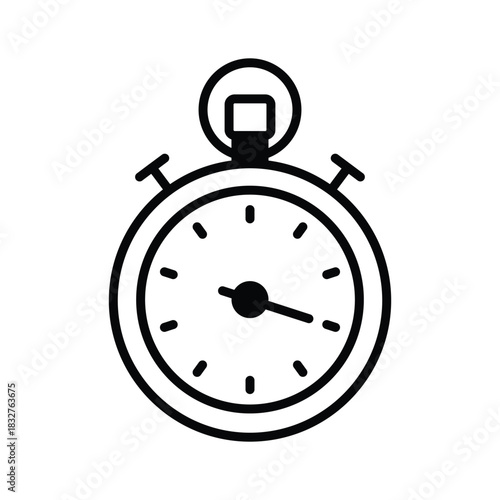 An amazing glyph style icon of stopwatch, ready to use vector