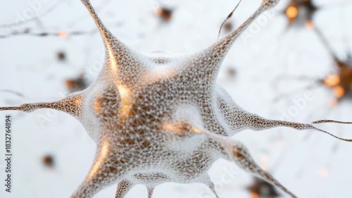 Detailed Neuron Cell Structure Model Representing Neural Network and Brain Activity