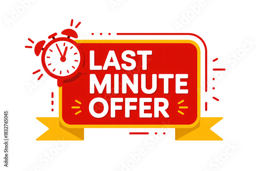 Act Fast Limited Time Last Minute Offer with Clock, Don't Miss Out, Grab Your Deal Now, Hot Discount, Hurry Up, Special Promotion, Shop Now, Quick Sale