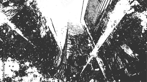 Black and white abstract texture of tall buildings viewed from below architecture background 1