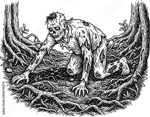 Swirling white light particles on a dark background creating an energetic flow effect