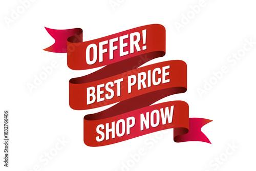 Grab Your Deal Now With This Best Price Offer Ribbon For Your Marketing Campaign, Special Discount, Shop Now