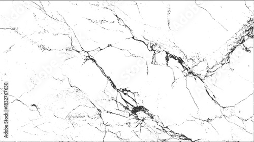 Black and white abstract marble texture with dark veins and speckled surface background