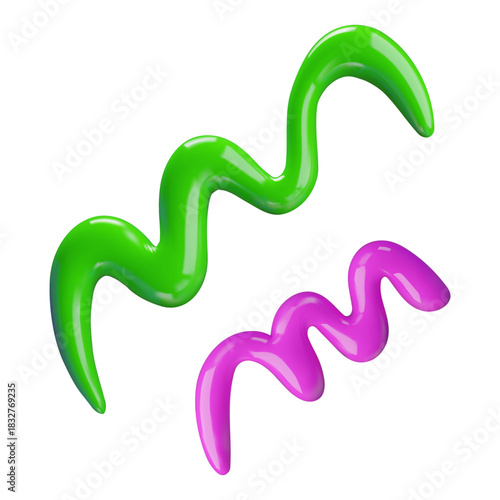 3D glossy flowing volumetric lines