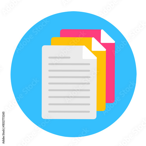 Document Files, Stacked Paper Documents icon
