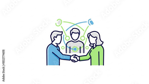 Business deal collaboration partnership teamwork agreement networking connection professional meeting success 100