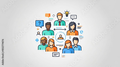 Teamwork collaboration business communication strategy people connection network community partnership concept