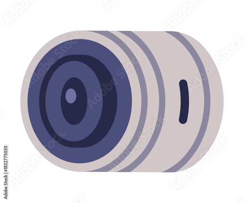 Wireless Security Camera as Closed-circuit Television Transmitting Video and Audio Signal Vector Illustration