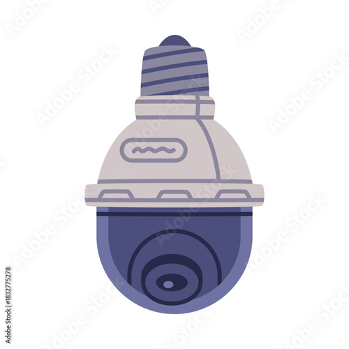 Wireless Security Camera as Closed-circuit Television Transmitting Video and Audio Signal Vector Illustration