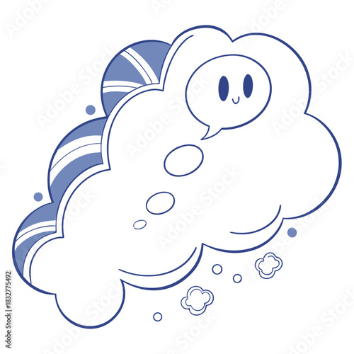 Thinking Cartoon: A whimsical illustration featuring a cartoon character deep in thought, with thought bubbles emanating from its head. Capturing imagination, creativity, and the power of ideas.