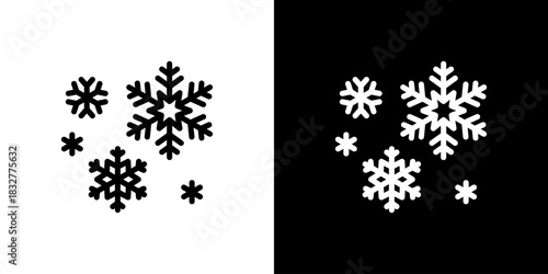 雪の結晶のキラキラアイコン