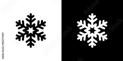 雪の結晶のシンプルアイコン