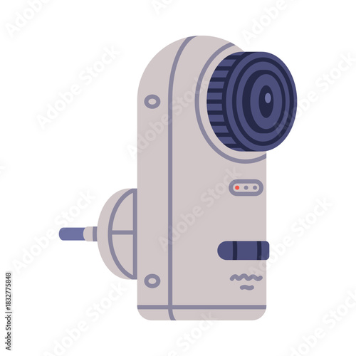 Wireless Security Camera as Closed-circuit Television Transmitting Video and Audio Signal Vector Illustration