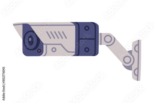 Wireless Security Camera as Closed-circuit Television Transmitting Video and Audio Signal Vector Illustration