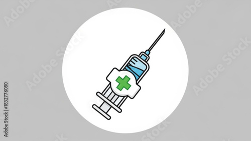 Medical injection vaccine syringe healthcare immunization shot treatment prevention remedy aid