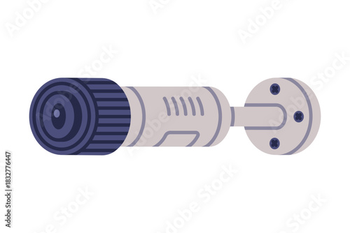 Wireless Security Camera as Closed-circuit Television Transmitting Video and Audio Signal Vector Illustration